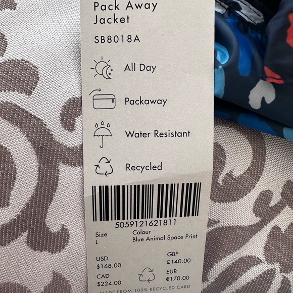 NWT Sweaty Betty Pack Away Jacket size large - Picture 16 of 16